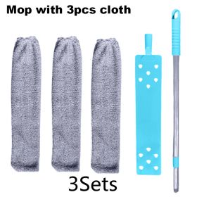 Bed Bottom Cleaning Dust Removal, Retractable Household Cleaning (Option: 3Sets Mop With 3PC Cloth)