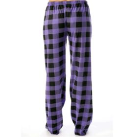 Women's Stretch Plaid Casual Pants With Pockets (Option: Light Purple-L)