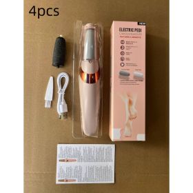 Electric Foot Grinder Foot Peeling Machine Foot Repair Tool (Option: Toothpaste Box Pink 4pcs)