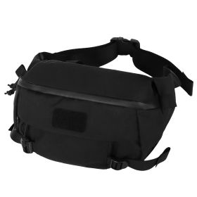 Unisex Waterproof Waist Pack Nylon Fitness Fanny Pack Outdoor Sports Waist Bag (Color: BLACK)