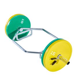 Trap Bar Hex Bar, 2-Inch Hex Barbell, 800 LBS Capacity Shrug Bars with Knurled Grips, Weightlifting and Strength Training Equipment (Color: Silver, Structure: Integrated)