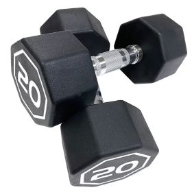 Octagon Dumbbell for Commercial & Household Fitness Usage (Color: BLACK, Weights Available: 20LB)